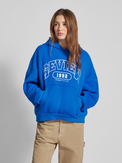 Review Hoodie mit Label-Print Royal 4