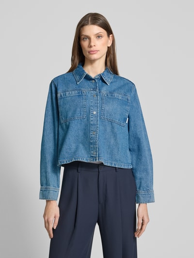 Tom Tailor Denim Boxy Fit Jeanshemd aus reiner Baumwolle  Blau 4