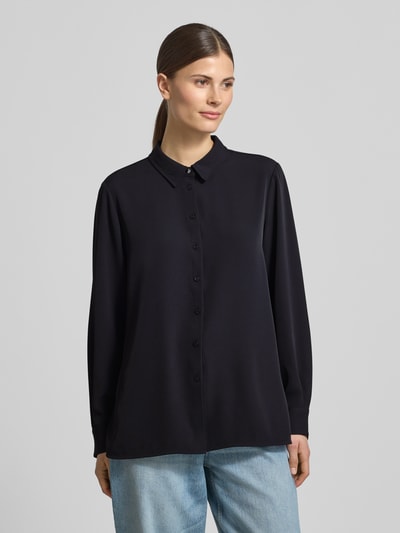 COMMA Relaxed Fit Bluse mit Knopfleiste Marine 4