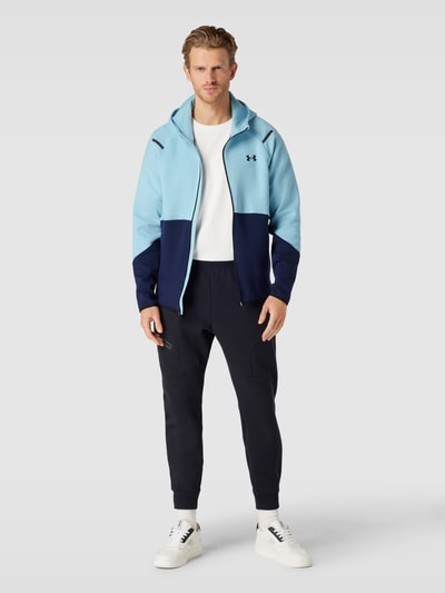 Under Armour Sweatjack in two-tone-stijl, model 'Unstoppable' Oceaanblauw - 1