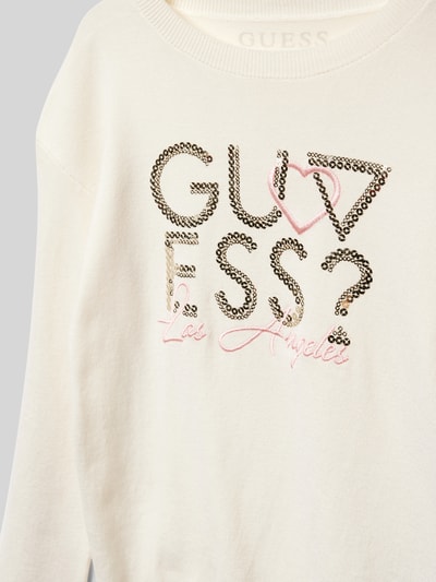 Guess Gebreide pullover met ronde hals Ecru - 2