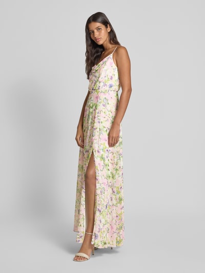 Jake*s Cocktail Abendkleid mit Wasserfall-Ausschnitt Rosa Melange 1