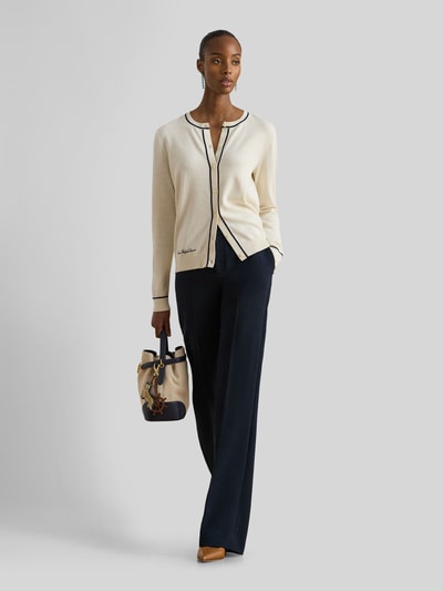 Lauren Ralph Lauren Regular Fit Strickjacke mit Kontrastdetails Ecru 1