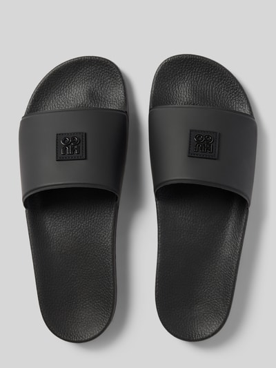 HUGO Badeschuhe mit Label Patch Modell 'TIMEIN_SLID_PHHW' Black 3