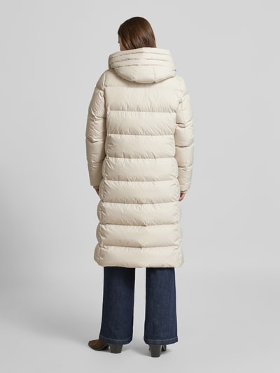 Marc O'Polo Płaszcz puchowy o kroju regular fit z kapturem Kamienny 5