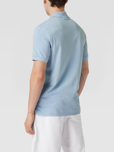 BOSS Poloshirt met labelstitching, model 'Pallas' Lichtblauw - 5