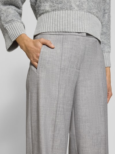 OPUS Stoffen broek met lengtenaden, model 'Maiga cozy' Lichtgrijs gemêleerd - 3