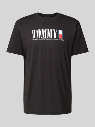 Tommy Jeans T-shirt met labelprint Zwart - 2