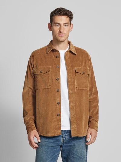 Tommy Hilfiger Kurtka koszulowa o kroju regular fit z listwą guzikową model ‘CORDUROY’ Camel 4