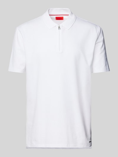 HUGO Regular Fit Poloshirt mit Label-Patch Modell 'Dekok' Weiss 2