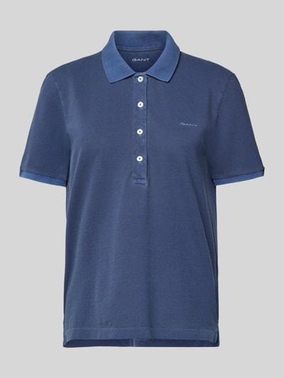 Gant Poloshirt mit kurzer Knopfleiste Marine 2