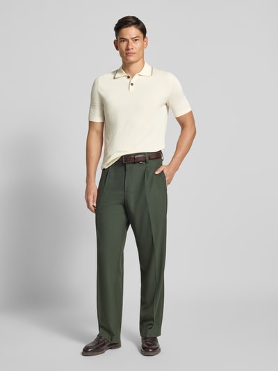 Marc O'Polo Regular fit poloshirt van puur katoen - Marc O'Polo × DFB Travel Collection Offwhite - 1