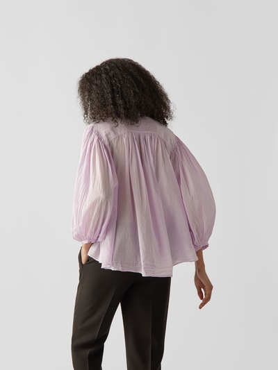 Forte Forte Bluse mit Ballonärmeln Violett 5