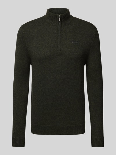 Superdry Gebreide pullover met opstaande kraag Donkergroen - 2