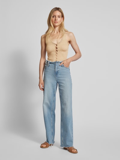 Vero Moda Top met bandjes en V-hals. Zand - 1