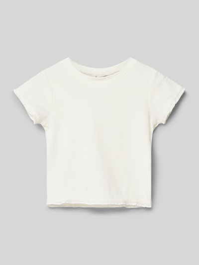 Mango T-Shirt mit Rüschen Weiss 1