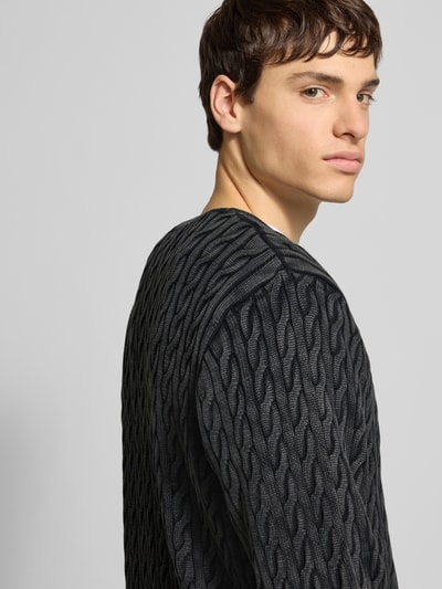 Levi's® Strickpullover mit Zopfmuster Modell 'PRESIDIO' Black 3
