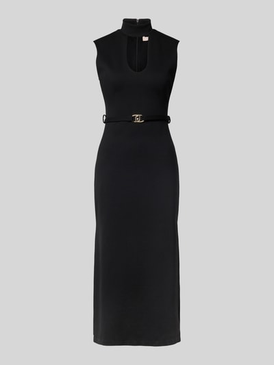 Liu Jo White Midikleid mit Cut Out Black 2