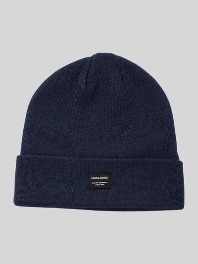 Jack & Jones Beanie mit Label-Patch Modell 'DNA' Marine 1