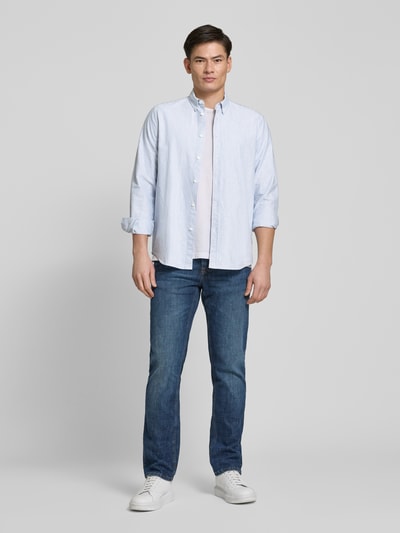 Samsøe & Samsøe Regular Fit Freizeithemd mit Button-Down-Kragen Modell 'SALIAM' Hellblau 1