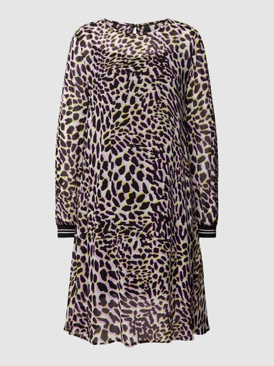 Marc Cain Knielanges Kleid mit Animal-Print Flieder 2