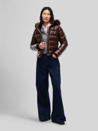 Tommy Hilfiger Regular Fit Puffer Jacket mit abnehmbarer Fellkapuze Dunkelbraun 1