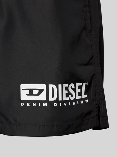 Diesel Zwembroek met labelprint, model 'KEN' Zwart - 2