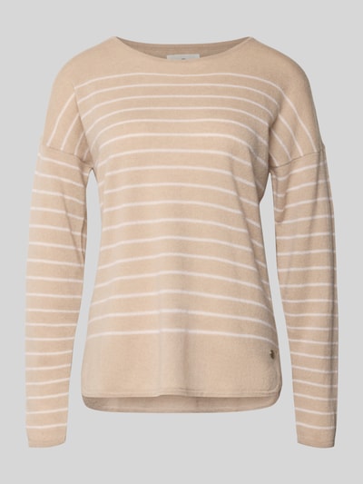 Fynch-Hatton Strickpullover mit überschnittenen Schultern Beige 2