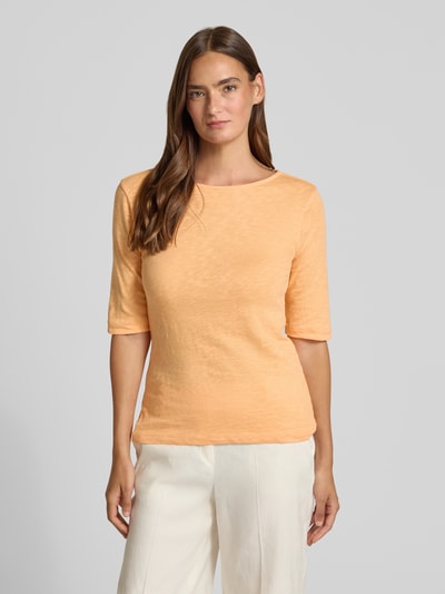 Christian Berg Woman T-shirt met boothals Donkeroranje - 4