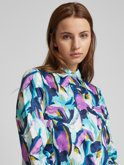 Christian Berg Woman Knielange jurk met all-over print Donkerblauw - 3