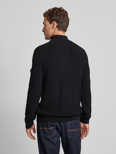 JOOP! Jeans Gebreide pullover met schipperskraag Zwart - 5