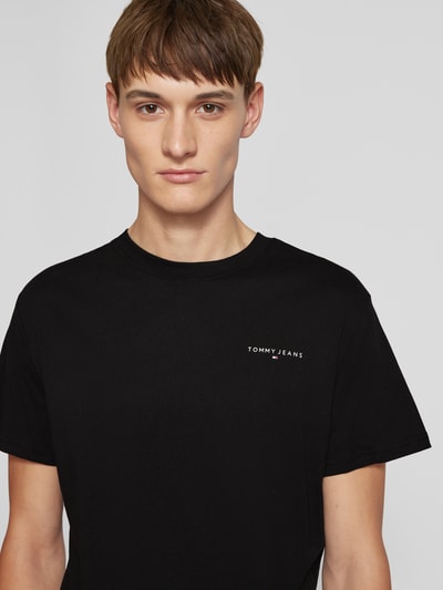 Tommy Jeans T-Shirt mit Label-Print Black 3