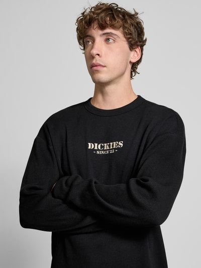 Dickies Bluzka z długim rękawem, wyhaftowanym logo i okrągłym dekoltem Czarny 3