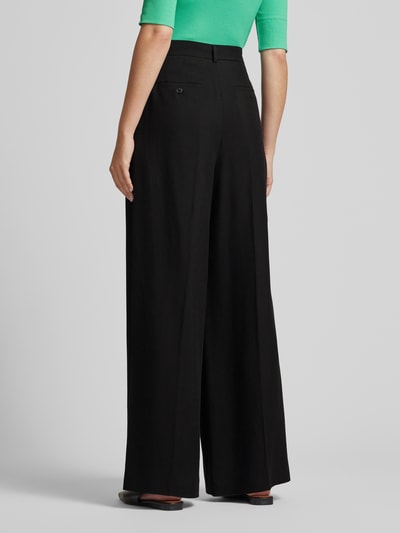 Weekend Max Mara Wide Leg Stoffhose mit Bundfalten Modell 'DILETTA' Black 5