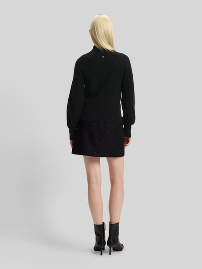 HUGO Loose Fit Pullover aus Woll-Mix mit Kaschmir-Anteil Modell 'SORELLASIO' Black 5