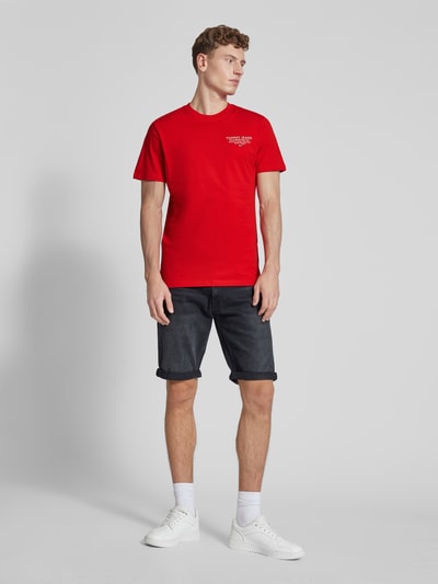 Tommy Jeans T-shirt met labelprint Rood - 1