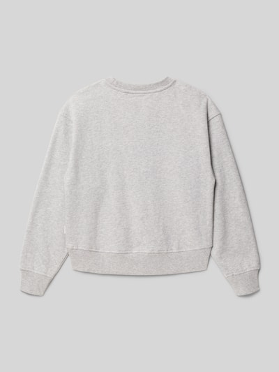 Garcia Sweatshirt mit Statement-Print und Rundhalsausschnitt Mittelgrau Melange 3