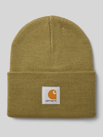 Carhartt Work In Progress Czapka beanie z naszywką z logo model ‘ACRYLIC WATCH HAT’ Zielony 1