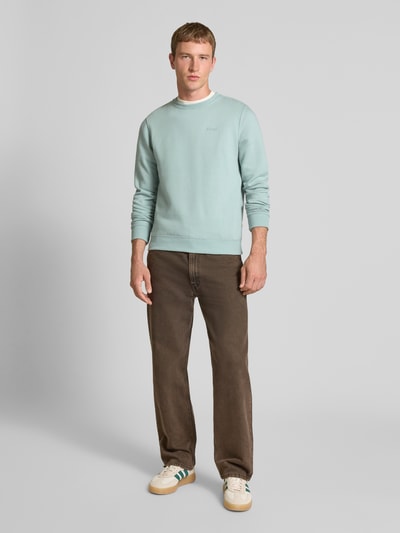 Blend Sweatshirt met ronde hals en logo Mintgroen - 1