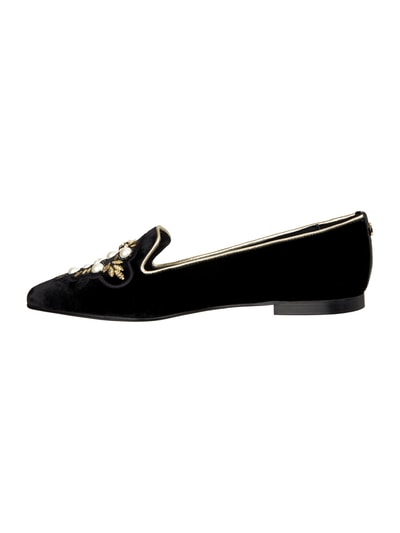 Marc Cain Loafer aus Samt mit Zierperlen Black 3