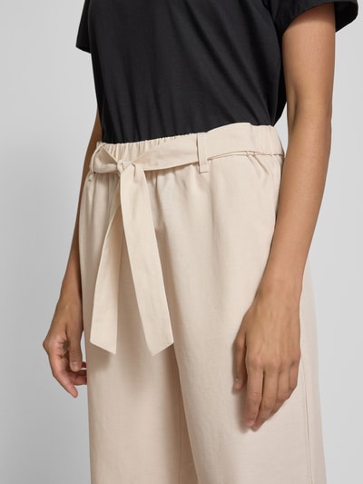 comma Straight leg stoffen broek met verkort model Zand - 3