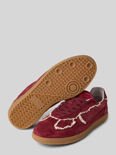 ALOHAS Sneaker aus echtem Leder mit Rüschenbesatz Bordeaux 4