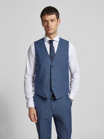 HUGO Weste mit Knopfleiste Modell 'Vin' Bleu 4