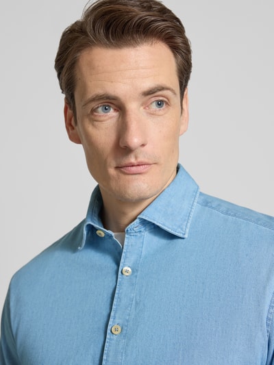 Lindbergh Relaxed Fit Freizeithemd aus Baumwoll-Mix Hellblau 3