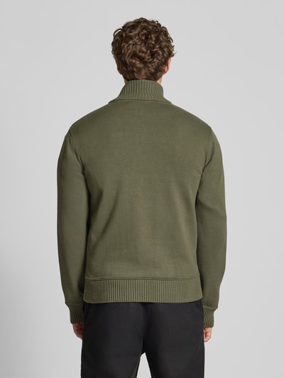 Napapijri Strickjacke mit Stehkragen Modell 'BERTI' Oliv 5