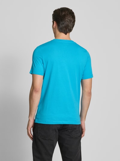 s.Oliver RED LABEL Regular Fit T-Shirt aus reiner Baumwolle mit großem Label Print Ocean 5