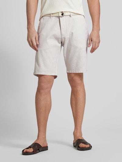 Christian Berg Men Regular Fit Bermudas mit Stoffgürtel Sand 4