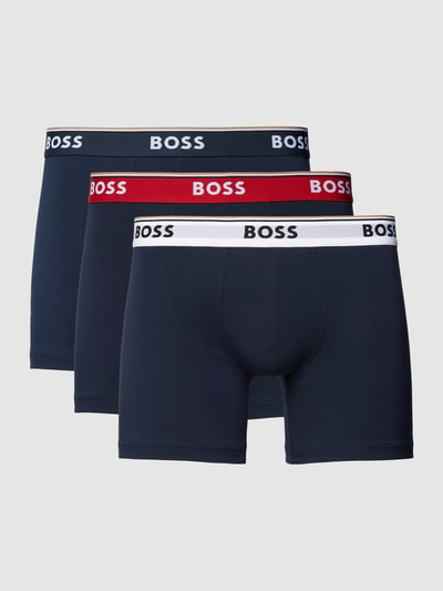 BOSS Trunks mit elastischem Logo-Bund im 3er-Pack Black 1