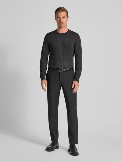 MCNEAL Strickpullover mit gerippten Abschlüssen Dunkelgrau Melange 1