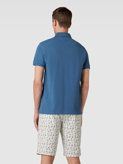Tommy Hilfiger Poloshirt mit Label-Stitching Ozean Blau 5
